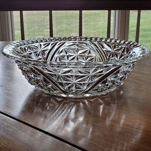 Anchor Hocking 10.5" Stars and Bars Glass Bowl